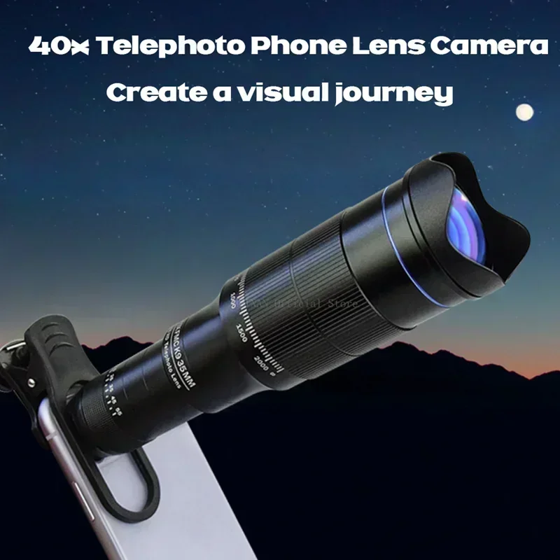 Monocular 40x HD para móvil con lente teleobjetivo metálica - imagen 4