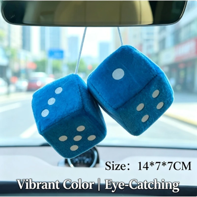 Colgante dados de peluche para espejo retrovisor de coche - imagen 3