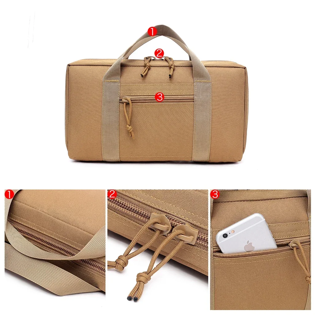 Bolsa táctica transporte pistola – Funda protectora EDC con organizador - imagen 4