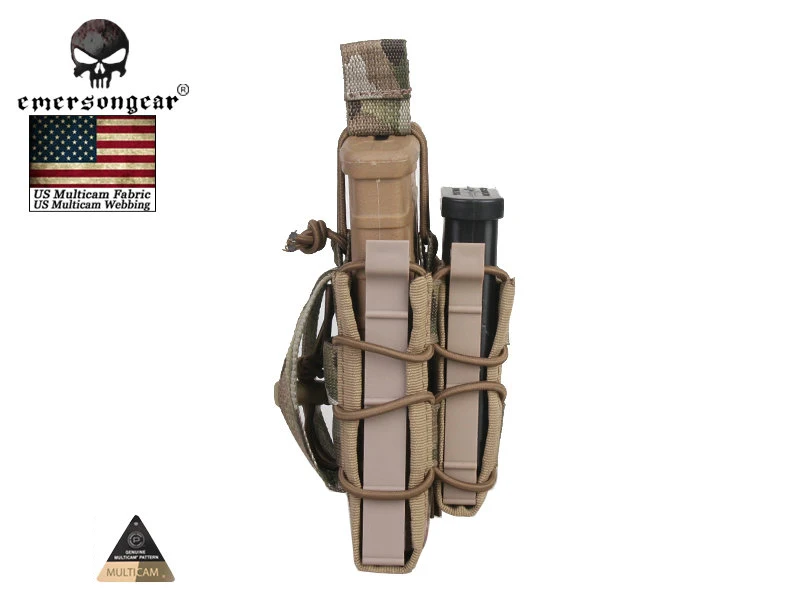 EmersonGear Bolsa porta revistas MOLLE Airsoft doble compartimento - imagen 2
