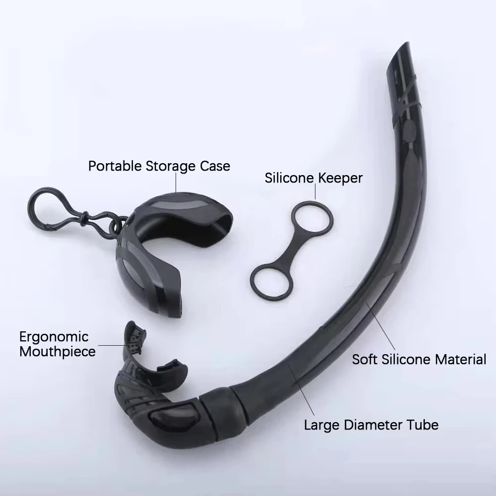 Snorkel plegable de silicona con estuche compacto, respiración cómoda - imagen 5