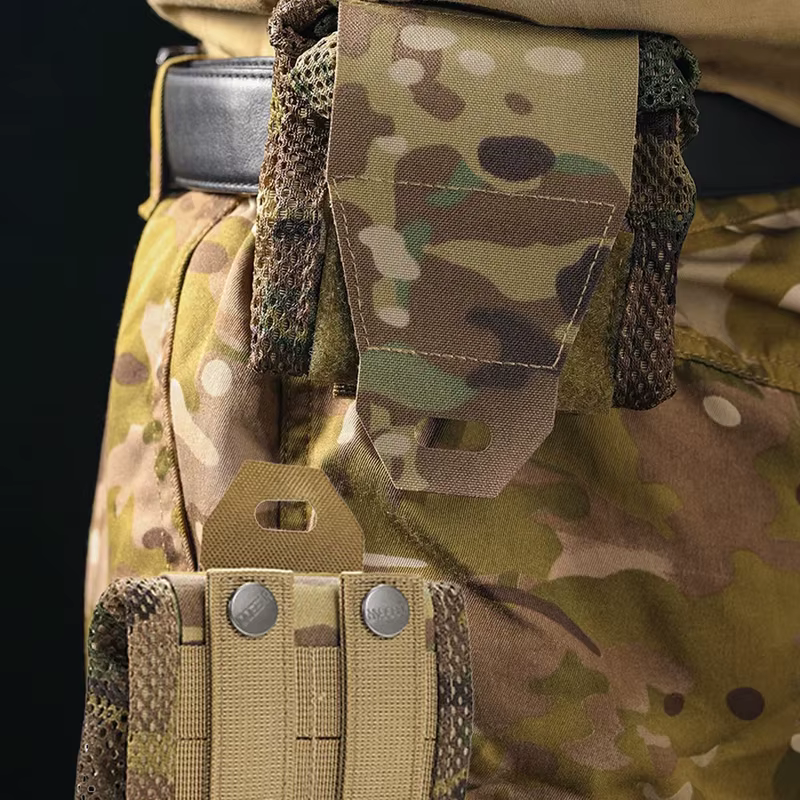 Bolsa táctica de malla plegable con cordón ajustable portátil - imagen 2