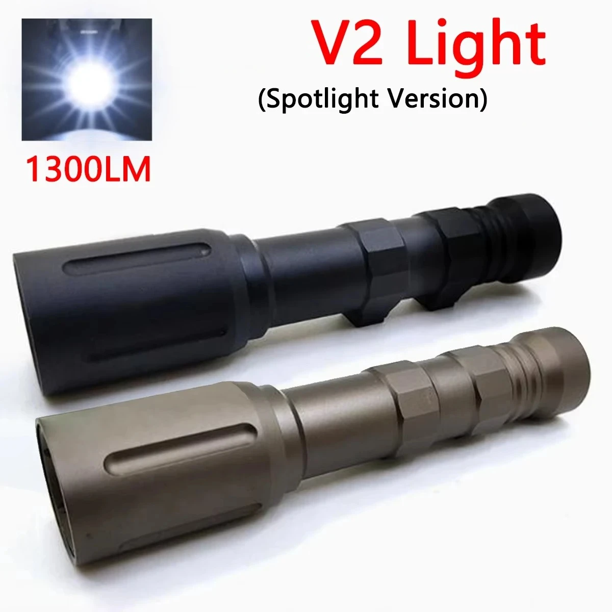Linterna táctica LED V2 1000 lúmenes – Montaje Picatinny - imagen 2