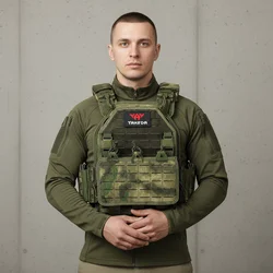 Yakeda chaleco portaplacas táctico Multicam de nailon 1000D