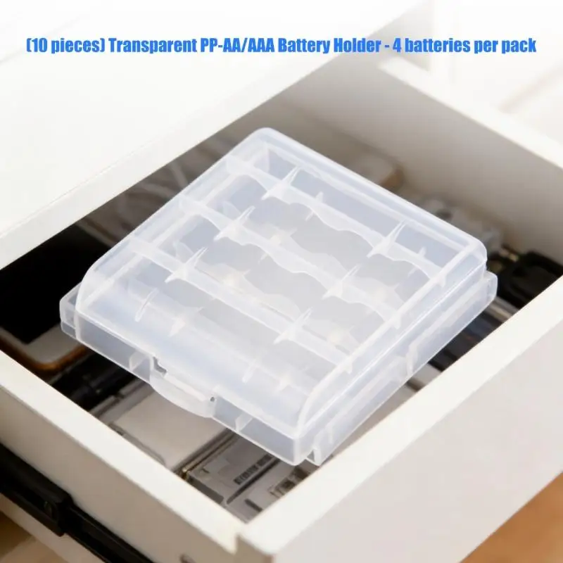 Caja de almacenamiento de baterías PP transparente para celdas