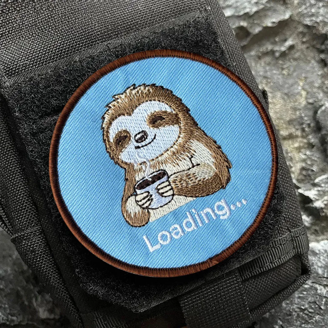 Parche bordado perezoso café – Insignia para mochila y bolsa - imagen 5