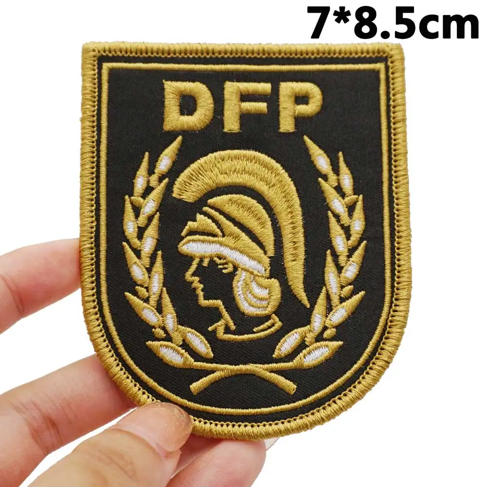 Insignia DFP Marina Española bordada – Parche motorista punk - imagen 3
