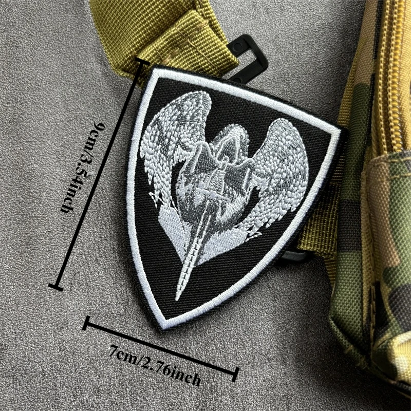 Parche táctico bordado alas y espada militar gancho y bucle - imagen 5