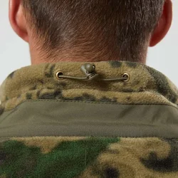 Chaqueta táctica airsoft de lana camuflaje cortavientos caza hombre