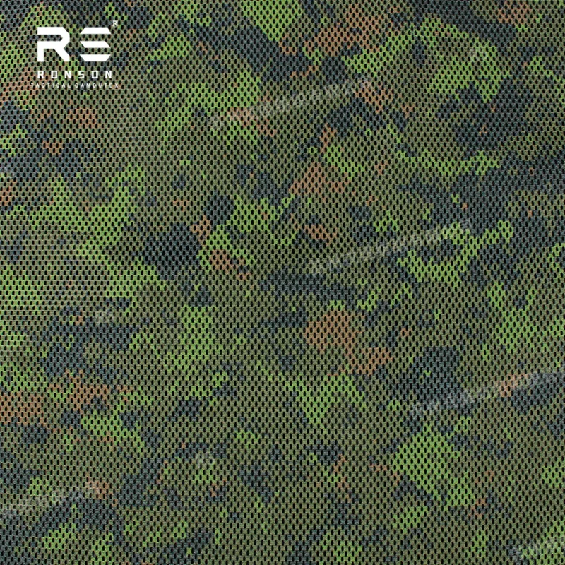 Tela táctica CADPAT TW malla tricot camuflaje Woodland con memoria