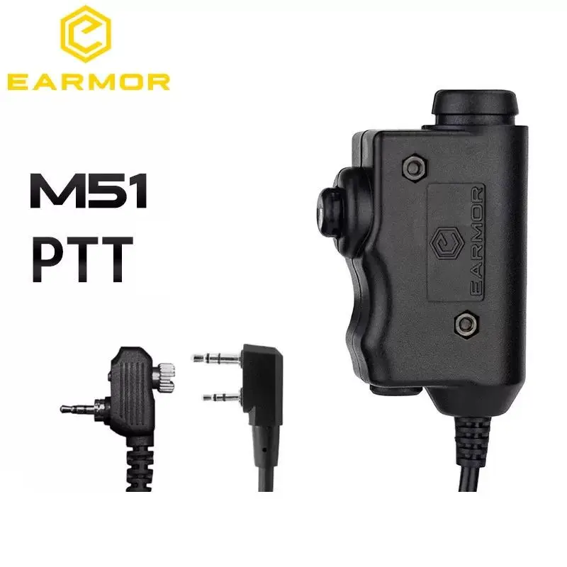 Adaptador PTT EARMOR M51 para auriculares tácticos Kenwood Baofeng - imagen 3