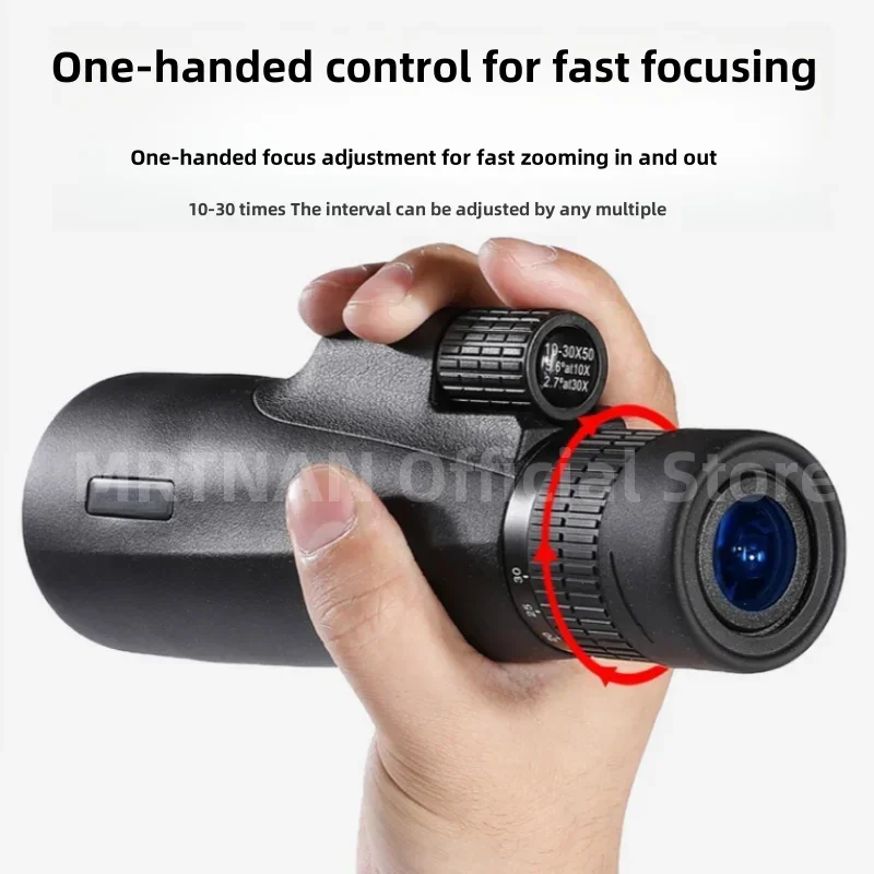 Telescopio monocular HD con zoom para caza y aves, trípode - imagen 5