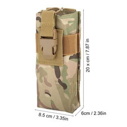 Soporte radio táctico MOLLE - funda nylon para walkie-talkie exterior