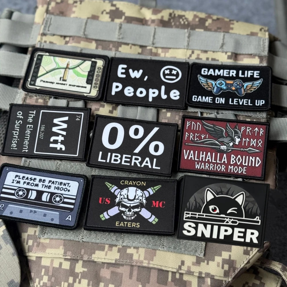 Parche militar táctico divertido bordado con velcro para mochila - imagen 5