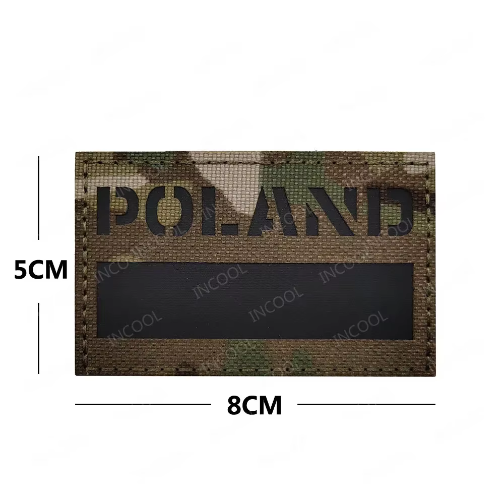 Parche reflectante Polonia IR – Bandera táctica militar PVC - imagen 2