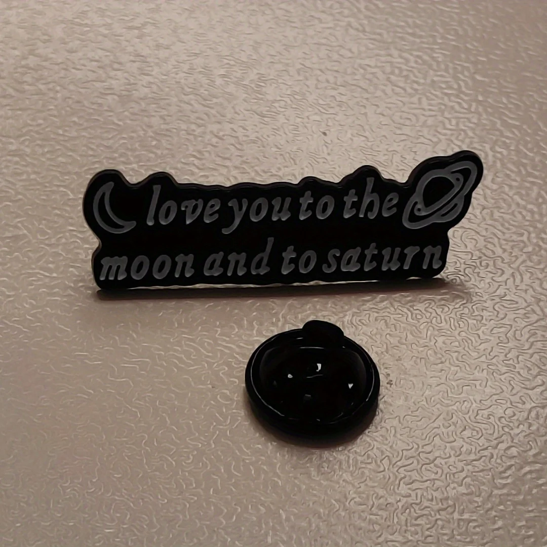 Broche astro Luna y Saturno unisex, regalo para solapa - imagen 4