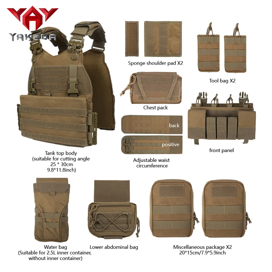 YAKEDA Chaleco táctico multifuncional para entrenamiento exterior - imagen 2