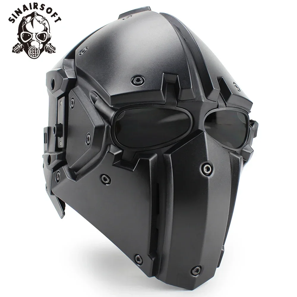 Casco táctico con máscara integrada para airsoft y paintball - imagen 5