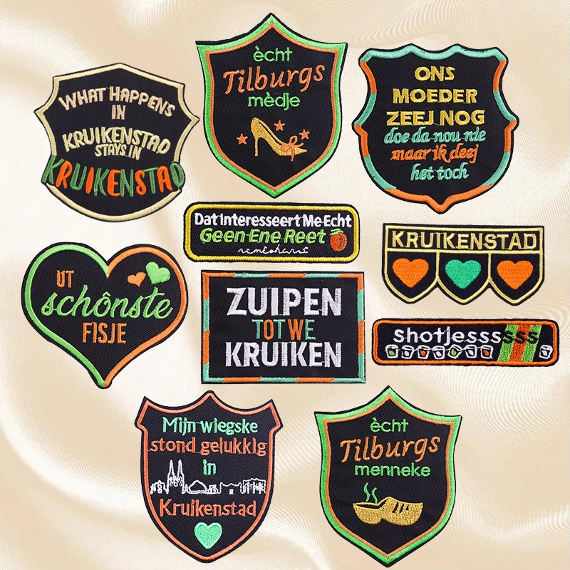 Parche bordado emblema Kruikenstad Países Bajos – Para coser o planchar