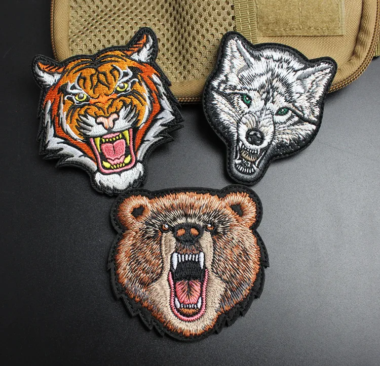Parche de tigre con acabado bordado 3D