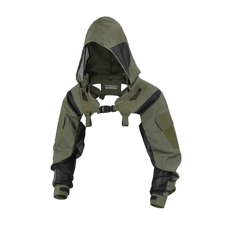 DMgear Chaqueta táctica camuflaje con capucha transpirable