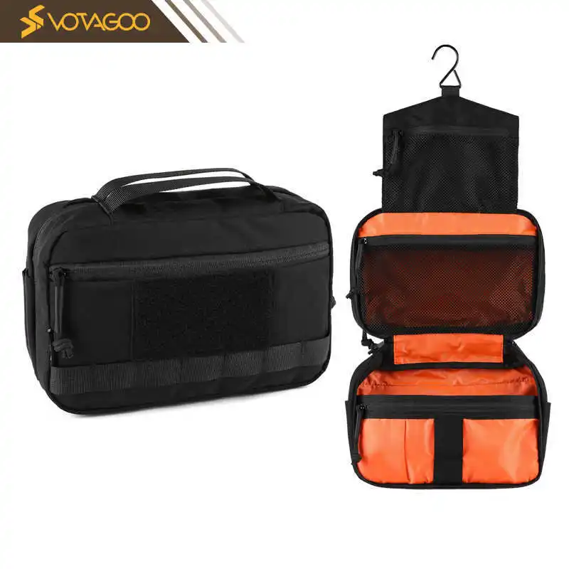 Bolsa táctica de aseo camuflaje para exteriores con Velcro, pequeña - imagen 4