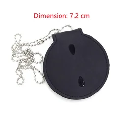 Porta placa policía EE. UU. redondo para cuello con clip
