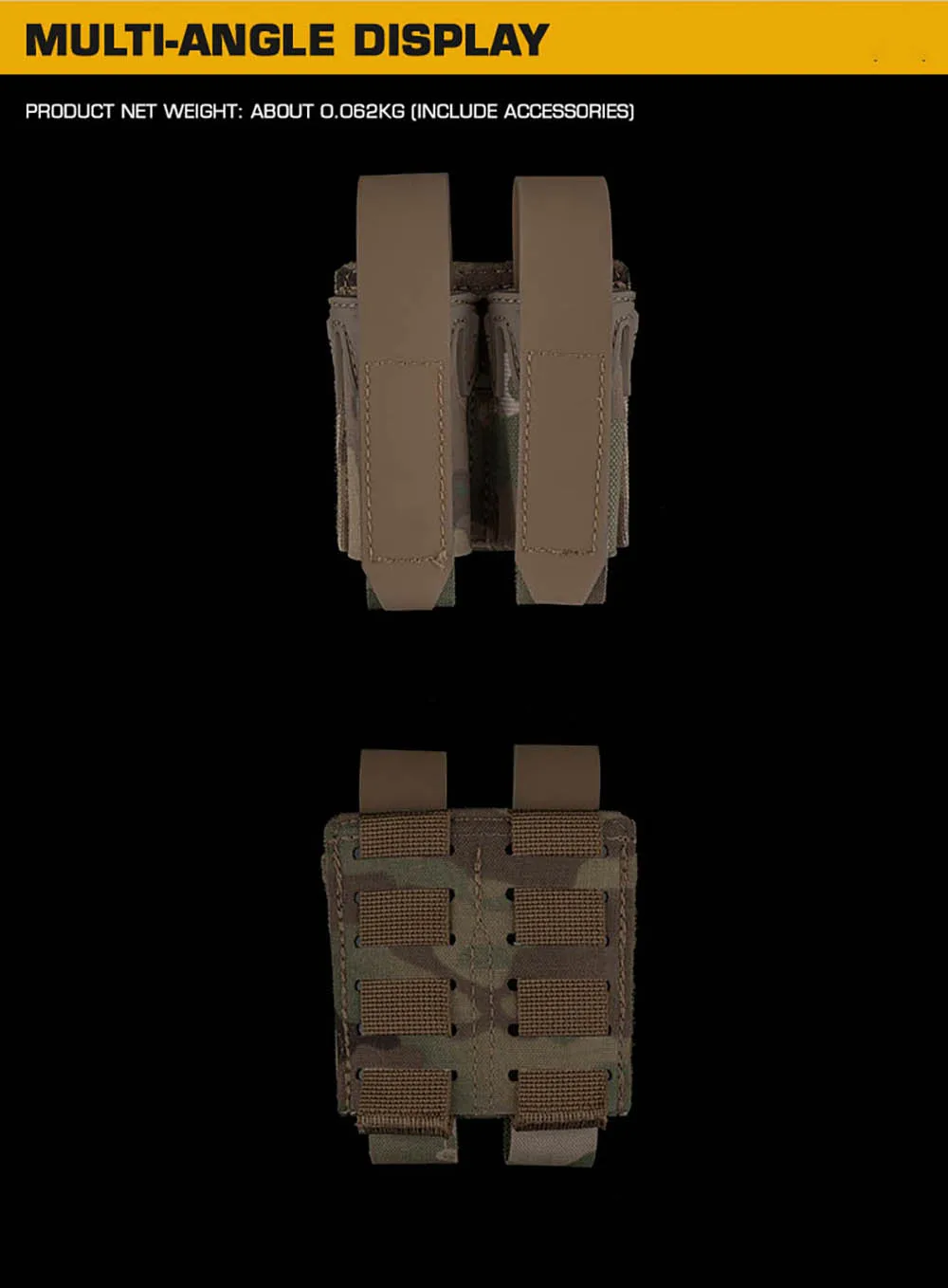 Uso de la bolsa táctica en chaleco durante una partida de airsoft
