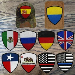 Parche bordado bandera táctica para brazalete y gorra
