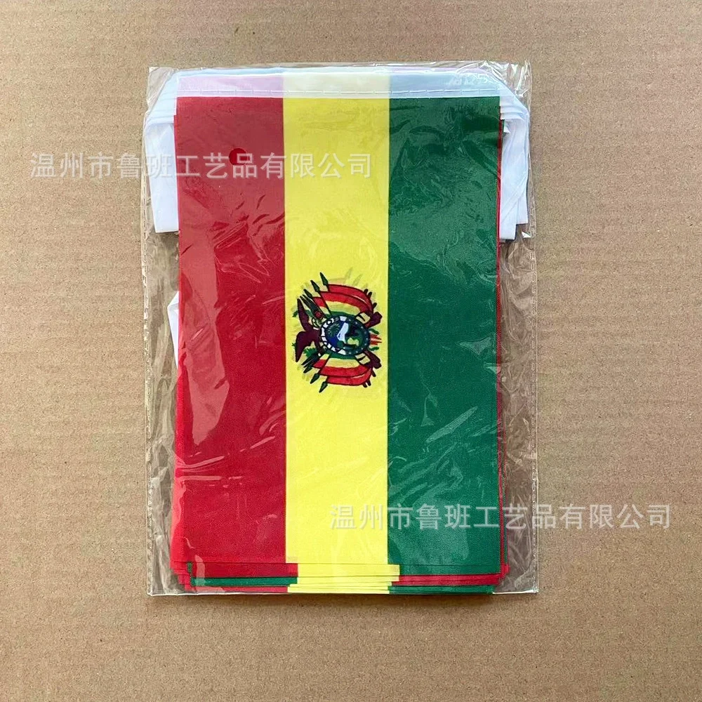 Pack 20 banderines wiphala Bolivia – 14x21 cm bordados - imagen 4