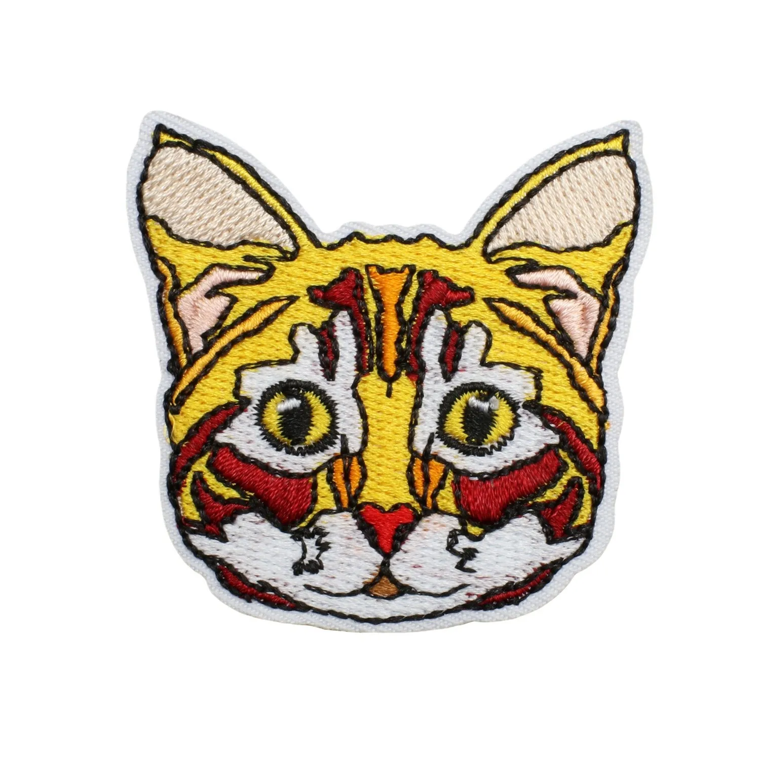 Parche termoadhesivo gatito naranja bordado para ropa infantil - imagen 4