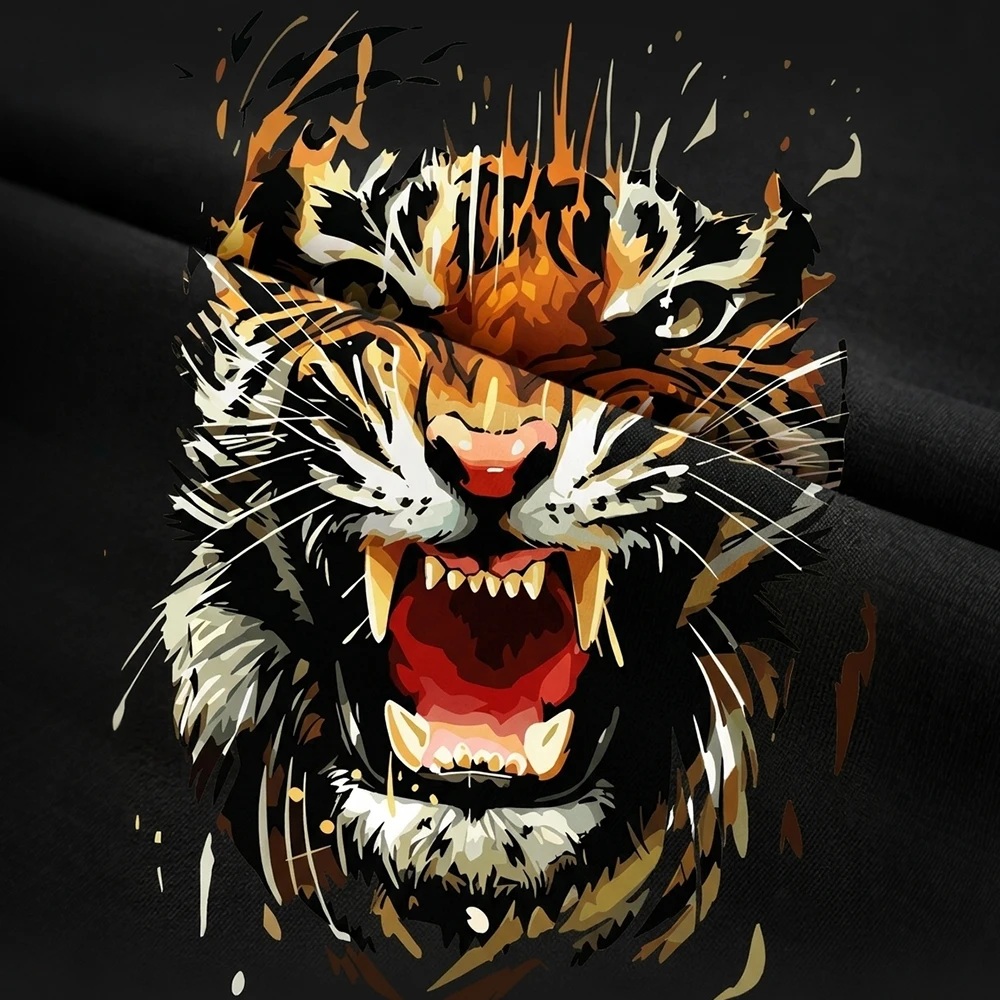Parche termoadhesivo tigre feroz retro para uniformes tácticos - imagen 5