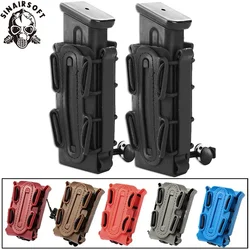 Porta cargadores táctico MOLLE con clip para cinturón antideslizante