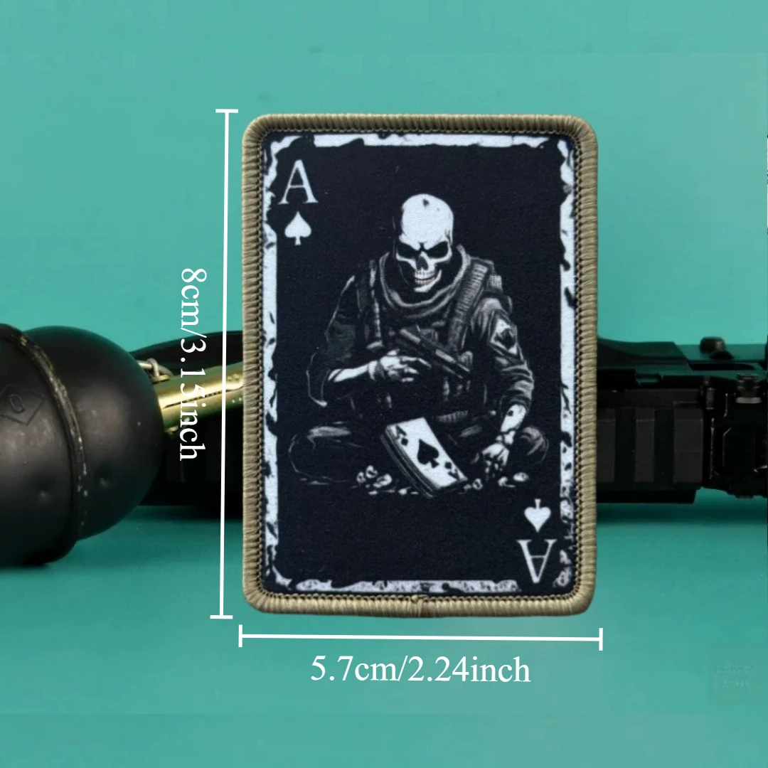 Parche táctico de calavera Ace of Spades – Insignia moral