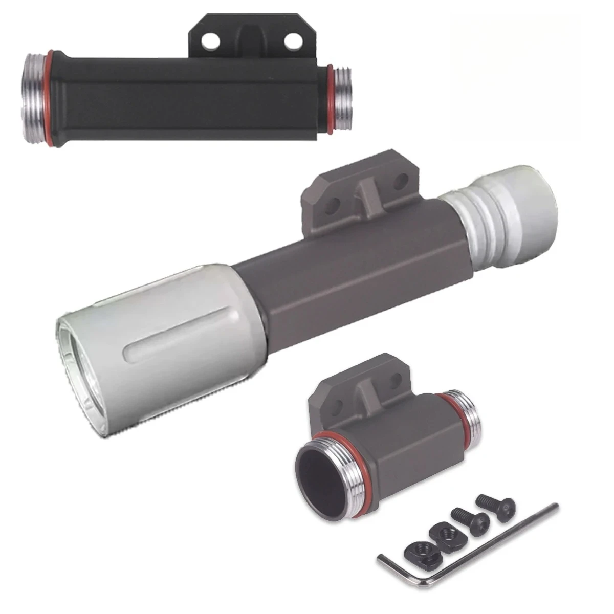 PL-V2 Soporte de linterna táctica para casco M-LOK de aluminio - imagen 2