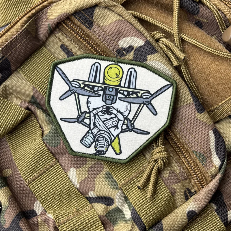 Parche táctico UAV con insignia moral gancho y bucle para ropa - imagen 5