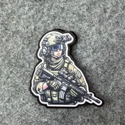 Parche de moral Tactical Girl con velcro para mochila y uniforme