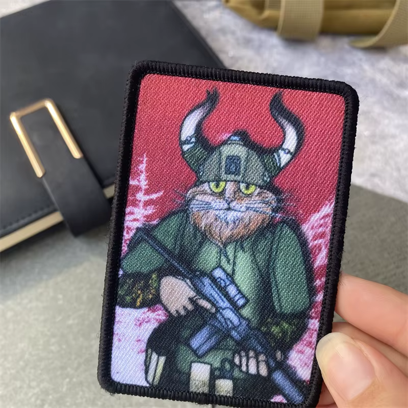 Parche táctico Cat Viking insignia moral velcro para chaleco - imagen 3