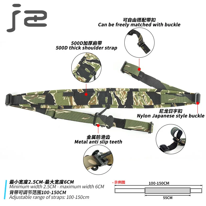 Correa táctica de nylon para rifle con ajuste