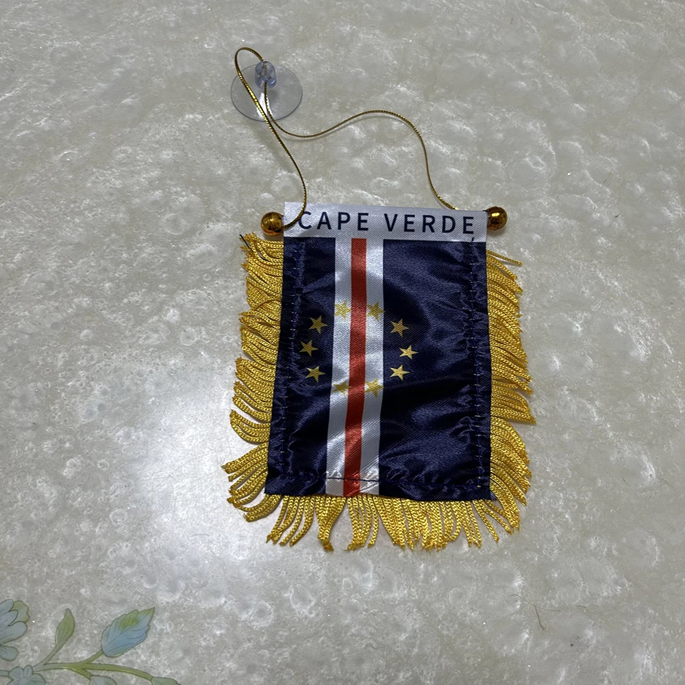 Bandera de Cabo Verde para ventana de coche, doble cara - imagen 5