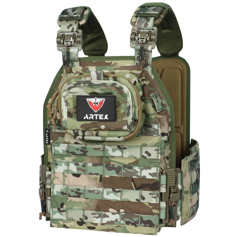 ARTEX Airsoft chaleco táctico MOLLE con hebillas rápida y ajustables - imagen 2