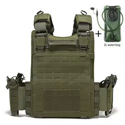 Chaleco de caza camuflaje con sistema MOLLE y Magic Sticky