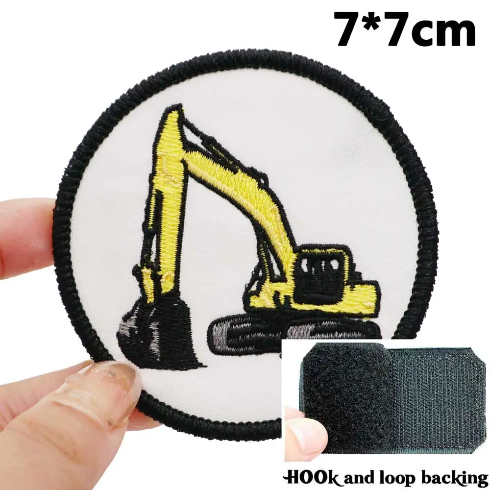 Parche táctico bordado excavadora con velcro para uniforme - imagen 2