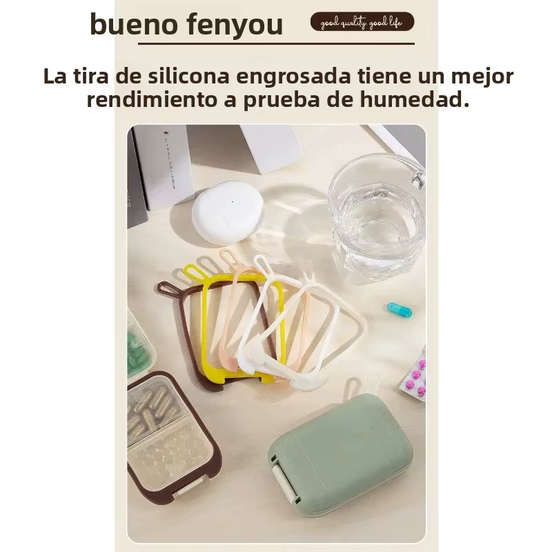 Pastillero práctico a prueba de humedad, dispensador diario de fármacos - imagen 3