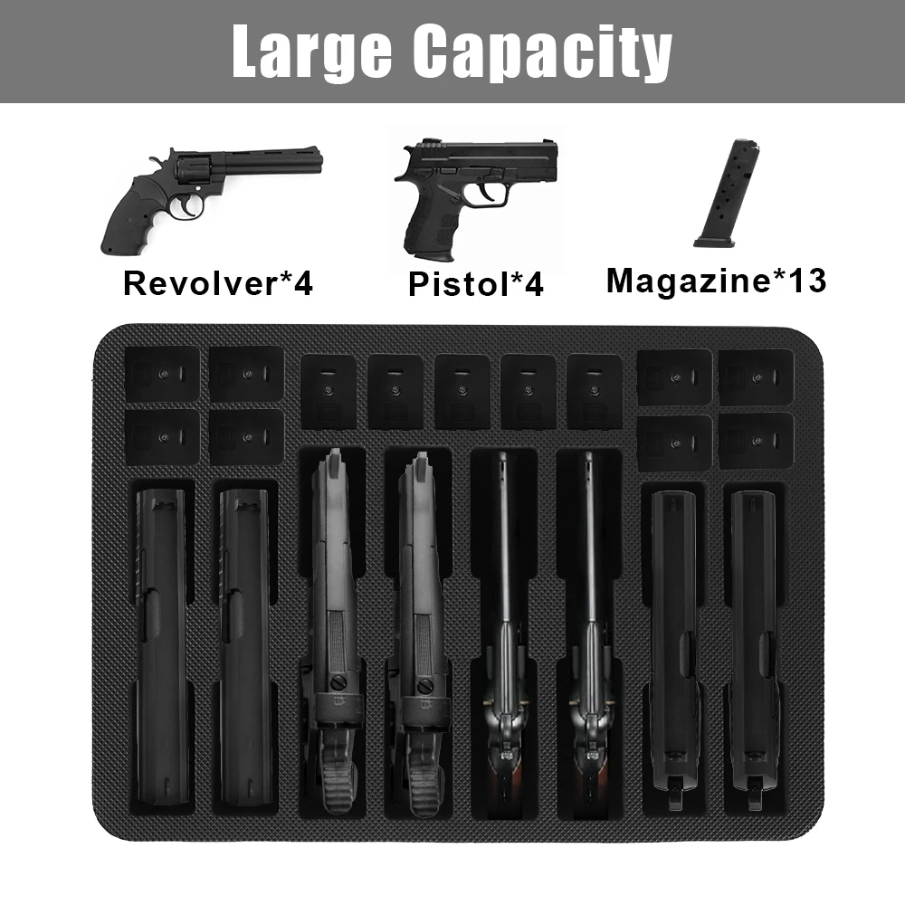Estuche táctico doble para pistola – Carcasa dura impermeable con porta cargadores - imagen 2