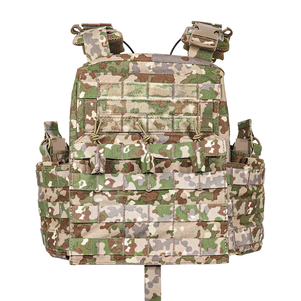 Chaleco táctico MOLLE portaplaca resistente airsoft paintball camuflaje