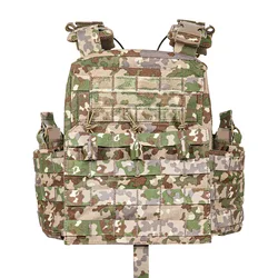 Chaleco táctico MOLLE portaplaca resistente airsoft paintball camuflaje