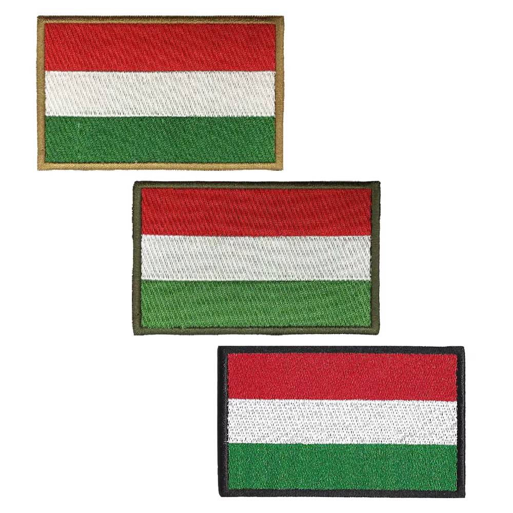 Brazalete bandera húngara bordado gancho y bucle raya moral o planchar - imagen 4
