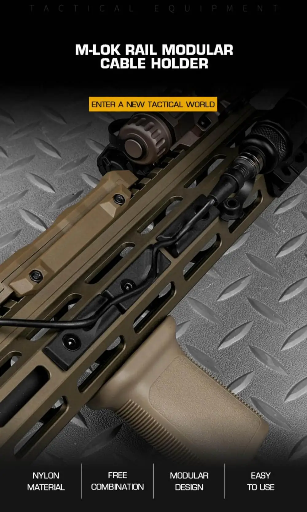 Abrazadera de cable con sistema M-lok