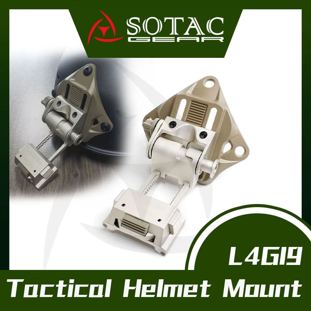 L4G19 Montaje Casco Metal Plateado para PVS15 PVS18 NVG